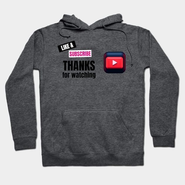 Like, share and Subscribe Hoodie by Nikisha